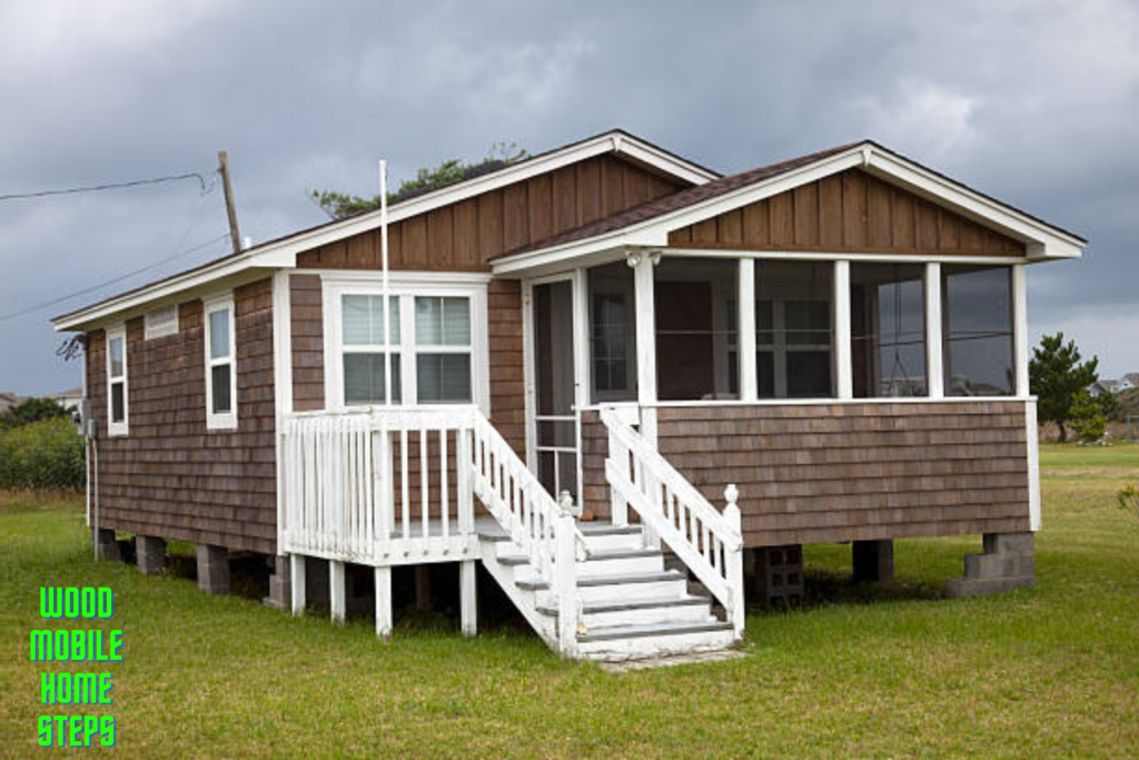 wood mobile home steps